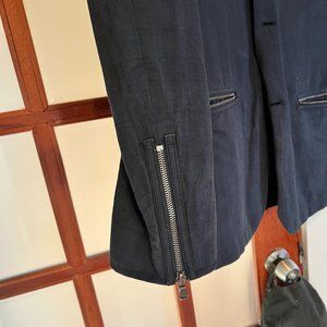 John Varvatos Star USA Navy & Grey Plaid 3 Button Jacket